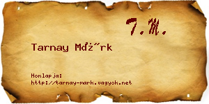 Tarnay Márk névjegykártya
