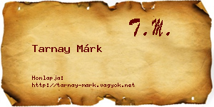 Tarnay Márk névjegykártya